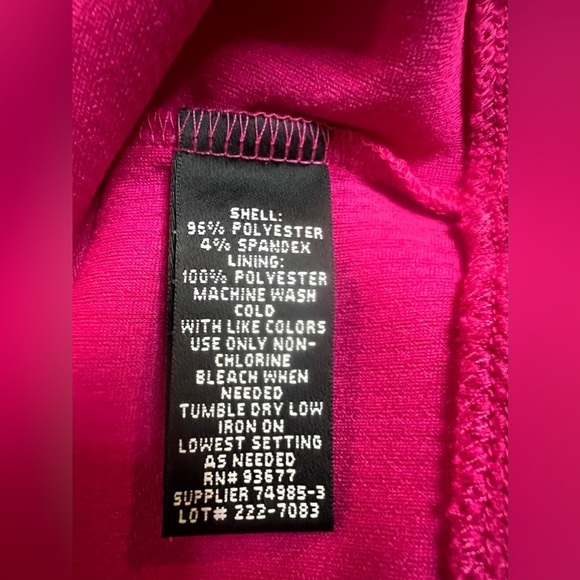 NWT Nicole Miller Sharp Pink Pencil Dress Size Large - Picture 6 of 7